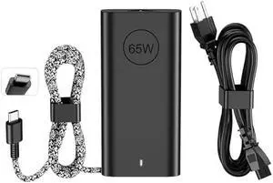 USB C 65w Charger Compatible with Dell Laptop Latitude 5420 7420 5430 5540 7430 7440 5440 5530 7320 7340 7390 7620 XPS 13 Chromebook 3100 Power Cord, Dell Type C Computer AC Adapter