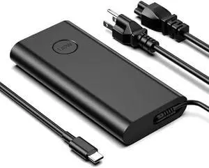 130W USB C Business Laptop Charger Compatible with Dell Inspiron 16 Plus 7640 7630 7620 2-in-1 Slim AC Power Supply Type C Adapter Cord