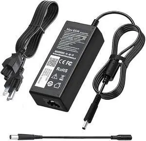 65W 45W AC Adapter Replacement for Dell Laptop Charger, for Dell inspiron 15 13 14 17, 3000 5000 7000 Series 5100 5567 5559 Latitude 5400 5480 5580 7480 3520 la65ns2-01 - 4.5mm and 7.4mm Jack