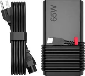 New Slim 65W USB C Laptop Charger Compatible with Lenovo Thinkpad Yoga Chromebook Computer Type C Fast Charging Power Cord AC Adapter