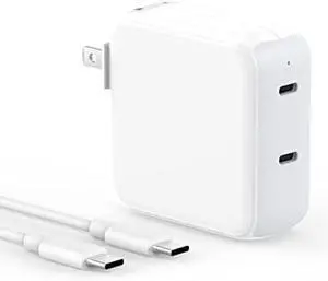 Charger for MacBook Air MacBook Pro 13 14 15 16 inch 2024 2023 2022 2021 2020 2019, M1 M2 M3, iPad Pro Air Mini, iPhone 15 Pro Max Plus, 67W Dual Port USB C Power Adapter, 6.6FT USB-C Charging Cable