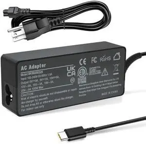 USB-C Laptop Charger 100W - 100W PD Charger Compatible for Lenovo, ThinkPad/Yoga/Slim/ldeapad, HP, Acer, Mac Book Pro/Air 16, 15, 14, 13 Inch, MSI Tablet Adapter Type C Power Supply Cord