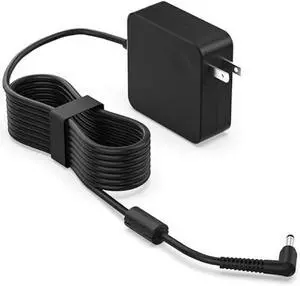 Charger for Lenovo Laptop 65W/45W, Round Tip AC Adapter for IdeaPad 1/3/5, Slim 3/5/7, Flex/Pro Series, S/C Series, Fast Charging, Overheat Protection, Longer Cable for Office, Travel, and Home Use