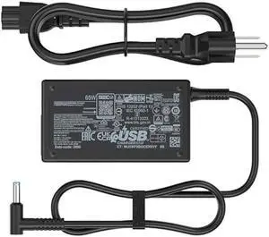 65W Laptop Charger Compatible with HP Pavilion x360 14 15 17 Envy 13 15 X360 Elitebook 840 G5,19.5V/3.33A AC Adapter Compatible with Zbook 14u G4 G5 15u 15 G3 ProBook Spectre Power Cord