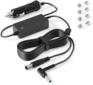 VHBW Car Charge Replacement for HP Laptop Car Charger 90W Compatible with HP 15 17 Spectre Pavilion Envy EliteBook X360 Touchsmart 15 13 M6 Stream 11 13 14 Chromebook 11 G4 G5 EE Vehicle Charger