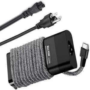 New Slim for HP 65W USB C Laptop Charger Compatible with HP Envy x 360,HP Spectre x360,Elitebook x360,Chromebook x360,Elite x2,Pavilion x2, Envy x2 Type C Fast Travel Power Adapter