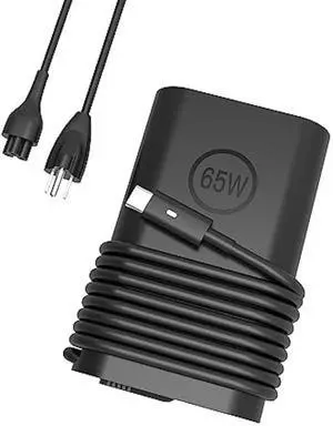 Charger Compatible with Dell 65W Laptop USB C, 65 Watt USB Type C Power Adapter Cord for Latitude 5520 5420 5540 7420 5550 3540 5450 e5430 5440 5530 7430 7440 XPS 13 Chromebook