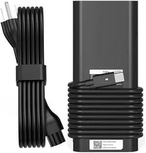 130W USB C Laptop Charger Compatible with Dell XPS 15 17 2in1 9575 9500 9700 Precision 5530 2in1 5550 5750 3560 Latitude 7410 7310 7210 9410 9510 5420 5520 5510 Type C Charging Power Supply Cord