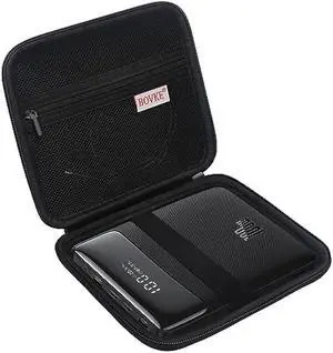 BOVKE Hard Carrying Case for Baseus 100W Blade USB C Portable Laptop Charger, Super Fast Charging Power Bank for Laptop Phone, Mesh Pocket for Cables, Black