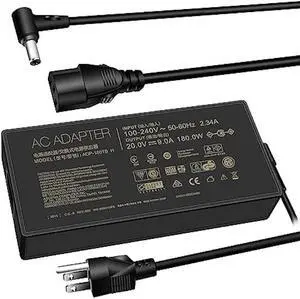 180W Charger Compatible with Asus Rog Zephyrus G14 GA401 G15 GA502,Tuf Gaming F15 F17 A15 A17 FX505, Zenbook Pro 14 Duo Laptop