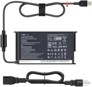Slim 170W Laptop Charger 20V 8.5A Compatible with Lenovo Legion Slim 5 Yoga Pro 9i ThinkPad X1 Extreme P16 P16v IdeaPad Pro 5 LOQ 15APH8 6IRH8 15IRX9 15AHP9 ADL1703c3a Laptop Power Supply