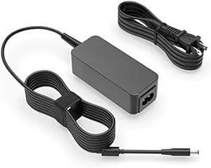 45W AC Charger Fit for Dell Inspiron P25T P24T P20T P58F P51F P28E P69G P57G P66F P75F P47F P30E P83G P60G P70F P54G P32E P55F P75F P29G P89G P35E P63F P76G P93G P91G Laptop Adapter Power Supply Cord