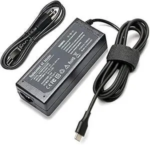 65W Type C Charger Adapter for Samsung Galaxy Book Pro 360 NP950QDB NP930QDB NP935QDC Galaxy Book Pro NP950XDB NP930XDB 15.613.3 Galaxy Book NP750TDA-XD2US USB C Laptop Power Charging Cord Supply.