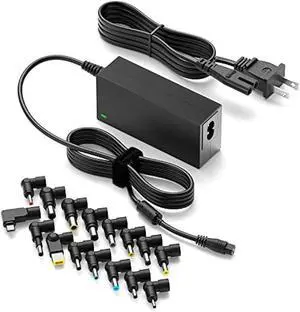 Powseed 65W Universal Laptop Charger USB C for MacBook Dell HP Lenovo Acer Chromebook Asus Samsung Sony Toshiba Gateway 18.5V 19V 19.5V 20V Computer Power Cord Supply AC Adapter, 70W Max