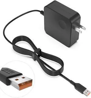 Futurebatt 65W Adapter Charger Cord for Lenovo Yoga 3 Pro, Yoga 700-11ISK 700-14ISK 80QE Yoga 900 900-13ISK Yoga 3 11,3 14 Laptop with USB Cable Power Supply Adapter