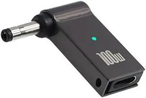 USB C to Laptop Charger Converter, Type C to DC for Lenovo 20V 3.25A 65W with 4.0mm/1.7mm Plug, 100W PD, Charging Connector for (4.0 x 1.7mm for Dell or Lenovo)