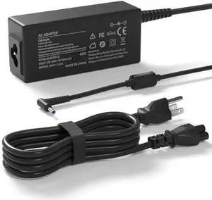 45w Laptop Charger Compatible with HP Pavilion X360,Stream 11 14,Spectre 741727-001,213349 001 009 109 209 and L25296 001 002 003,19.5V 2.31A Model 15 Computer 4.5mm Smart Blue Tip Power Cord