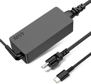 65W USB C Laptop Charger Compatible with Lenovo ThinkPad T14 T15 T16 T480 T490, X1 Yoga/Carbon, Chromebook C330 S330 100e 300e 500e, Yoga 7i 9i, 45W Type C Power Adapter ADLX65YDC2A