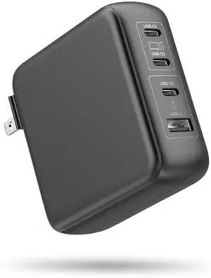 100W USB C Charger, 4-Port Fast USB C Laptop Charger Block for MacBook Pro/Air, iPad, iPad/Pro/Air/mini, iPhone 16/15, Galaxy S24/ S23 and More, Foldable Plug, PPS