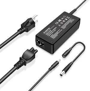 65W 4.5x3.0mm Charger for Dell inspiron 13 14 15 17 3000 5000 7000 2-in-1 Laptop 5559 5558 5555 3520 OptiPlex 3000 3020 3040 Micro Charger with Replaceable Tips 7.4x5.0mm