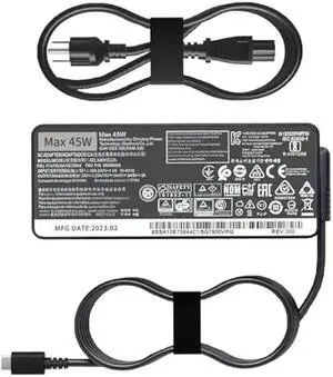 45w USB Type C AC Laptop Charger Fit for Lenovo ThinkPad Yoga Chromebook 300e 100e 500e C330 S330 S340 T480 T480s T580 T580s C630 E480 E580 720 730 C930 ADLX45YLC2D Power Adapter