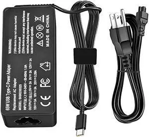 Charger Compatible with 65W USB Type-C Lenovo Thinkpad T14 T14S T15 T16 L13 L14 L15 E14 E15 E16 X12 X13 R14 K14 X1 Carbon Yoga 7i 9i Thinkbook 13s 14 15 16 Plus G4 Laptop Power Supply Charging
