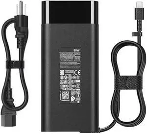 90W USB Type C Laptop Charger Compatible with HP Envy x360 14 15 16 17 Spectre x360 EliteBook 1040 G4 1040 G5 ZBook x2 G4,19.5V /4.5A 90W AC Adapter Charger