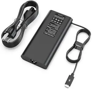 130W USB C Laptop Charger Compatible with Dell XPS 15 9575 2-in-1, Precision 5570 5560 5550 5530 5760 5750 3560, Latitude 7410 7310 7210 9410 9510 9575 5420 5520 5510 Type C Adapter Power Cord