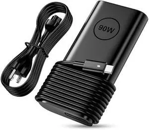 Replacement for Dell 90W USB C Charger Fast Charging for Latitude XPS 13 15 17 Precision Chromebook 3110, 5540 5530 3470 5770 5289 7390, 90 Watt USBC Type C Computer Power Adapter Cord