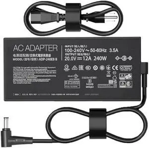 240W Charger for ASUS Zephyrus G14 M16 G15 G16 S17 Duo 15 S ROG Strix Scar 15 17 G15 G17 ProArt StudioBook 15 16 17 TUF Gaming F17 F16 F15 A17 A15 GA402 GU603 Gaming Laptop