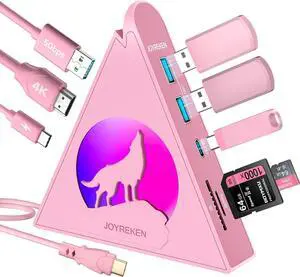 Pink USB C Hub, 8-in-1 Type C Hub with 4K HDMI, 100W Power Delivery, 5Gbps USB-C, 3xUSB-A 3.0, SD/TF Card Reader, RGB Lighting, Pink Dock for MacBook Air/Pro, iPad, iPhone16, Surface, XPS, etc. Pink USB C Hub, 8-in-1 Type C Hub with 4K HDMI, 100W Power Delivery, 5Gbps USB-C, 3xUSB-A 3.0, SD/TF Card Reader, RGB Lighting, Pink Dock for MacBook Air/Pro, iPad, iPhone16, Surface, XPS, etc.