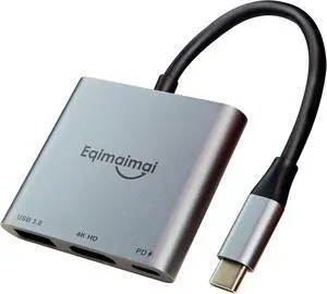 USB C to HDMI Multi-Port Adapter(4K@120HZ) with 100w PD,USBC Laptop Docking Station for Monitor Extension Display, USB-C to USB-A Converter 10Gbps,4K HDMI Hub for Mac/iPad pro/MacBook/Laptops