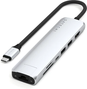 Satechi 7-in-1 USB-C Hub with Ethernet, 4K/60Hz HDMI, Silver Satechi 7-in-1 USB-C Hub with Ethernet, 4K/60Hz HDMI, Silver