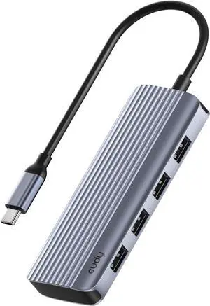 Cudy UH500 USB C Hub for Laptop/PC, Gigabit USB 3.2 Multiport Adapter, 4K HDMI 30Hz, Compatible with Mac/Windows/Linux Systems, Charging Supports