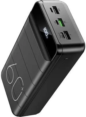 Power Bank 60000mAh 22.5W Fast Charging Portable Charger with Flashlight, 4 Outputs & 3 Inputs LED Display Huge Capacity External Battery Pack for Most Electronic Devices on The Market