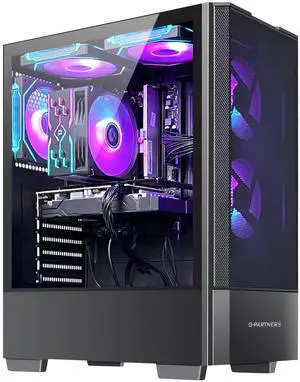 ZYNEEX Gaming PC Desktop, AMD Ryzen 5 5500 3.6GHz, RX6600LE 8GB GDDR6, 32GB DDR4 RAM 3200MHz, 1TB NVME SSD, Air Cooling, WiFi Prebuilt Gaming Computer Windows 11