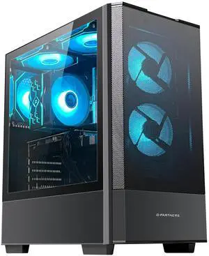 ZYNEEX Gaming PC Desktop, AMD Ryzen 5 5500  (4.2GHz Turbo), RX6600LE 8GB GDDR6, 32GB DDR4 RAM 3200MHz, 1TB NVME SSD, Air Cooling, WiFi Prebuilt Gaming Computer Windows 11