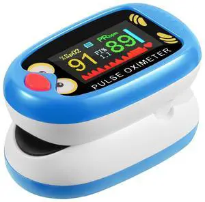 Yohcuro Fingertip Pluse Oximeter for Small Fingers, USB-C Rechargeable Oxygen Monitor, Cute Cartoon Design, Sports & Aviation Use, Applicable for Kids & Children (Blue) Yohcuro Fingertip Pluse Oximeter for Small Fingers, USB-C Rechargeable Oxygen Monitor, Cute Cartoon Design, Sports & Aviation Use, Applicable for Kids & Children (Blue)