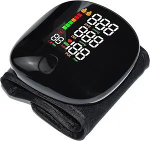 Wrist Blood Pressure Monitor LED Display, Touch Screen Wrist Blood Pressure Cuff 99x2 Reading Memory Wrist Bp Monitor with Carrying Case(Black) Wrist Blood Pressure Monitor LED Display, Touch Screen Wrist Blood Pressure Cuff 99x2 Reading Memory Wrist Bp Monitor with Carrying Case(Black)