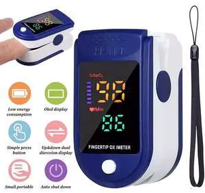 Fingertip Pulse Oximeter,Blood Oxygen SpO2 Sports and Aviation Fingertip Monitor,Pediatric Pulse Oximeter with Lanyard Fingertip Pulse Oximeter,Blood Oxygen SpO2 Sports and Aviation Fingertip Monitor,Pediatric Pulse Oximeter with Lanyard