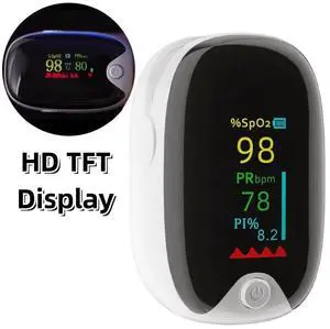 Finger Pulse Oximeter with TFT LCD Display,Pulse Oximeter,Pulse Oximeter Fingertip,Blood Oxygen Saturation Monitor Finger for Adult Child with Lanyard Finger Pulse Oximeter with TFT LCD Display,Pulse Oximeter,Pulse Oximeter Fingertip,Blood Oxygen Saturation Monitor Finger for Adult Child with Lanyard