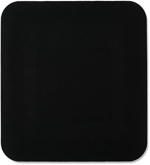 Mouse Pad, square, polyester surface with non-slip natural rubber backing, black Mouse Pad, square, polyester surface with non-slip natural rubber backing, black