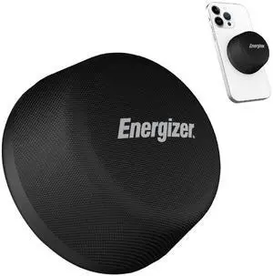 Energizer Magnetic Mini Bluetooth Speaker with Bypass Wireless Charger, 5W Powerful Sound, IPX6 Waterproof, TWS Stereo Pairing, Built-in Microphone, Compact Design for Outdoor and Indoor Use_BTS055