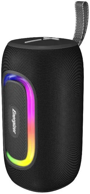 Energizer Bluetooth Speaker IP65 Waterproof, Colorful LED Light, TWS Pairing, Bluetooth 5.2, 1800mAh Emergency Power Bank for Outdoor, Indoor, Home, Travel, Party and Gift_BTS163