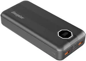 Energizer 20000mAh Power Bank with USB A 22.5W & USB C 20W PD Fast Charging, LCD Display, Triple Outputs for Multiple Devices, Perfect for iPhone, Samsung, Android Devices, Tablets_UE20029PQ