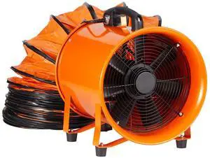 VEVOR Portable Ventilator, 10 inch Heavy Duty Cylinder Fan with 16.4ft Duct Hose, 380W Strong Shop Exhaust Blower 1893FM, Industrial Utility Blower for Sucking Dust, Smoke, Smoke Home/Workplace VEVOR Portable Ventilator, 10 inch Heavy Duty Cylinder Fan with 16.4ft Duct Hose, 380W Strong Shop Exhaust Blower 1893FM, Industrial Utility Blower for Sucking Dust, Smoke, Smoke Home/Workplace