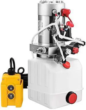 Hydraulic Pump Electric Hydraulic Pump 4 Quart Double Acting Plastic Reservoir For Dump Trailer