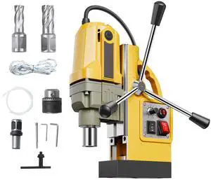 VEVOR Magnetic Drill 1200W 2810 lbf Mag Drill Press 1.6 in Boring Diameter Yellow VEVOR Magnetic Drill 1200W 2810 lbf Mag Drill Press 1.6 in Boring Diameter Yellow