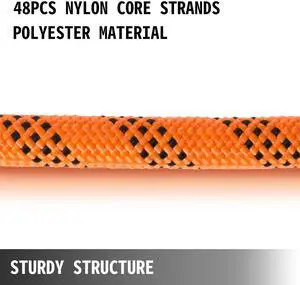 Polyester Rope 9/16" x 200', Load and Pulling Rope, 8600lbs Breaking Strength(Not suitable for rocking climbing, mountain climbing, hanging people, etc.)