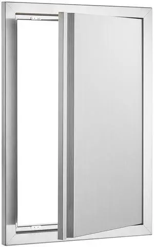 VEVOR BBQ Access Door, 17W x 24H Inch Single Outdoor Kitchen Door, Stainless Steel Flush Mount Door, Wall Vertical Door with Recessed Handle, for BBQ Island, Grilling Station, Outside Cabinet VEVOR BBQ Access Door, 17W x 24H Inch Single Outdoor Kitchen Door, Stainless Steel Flush Mount Door, Wall Vertical Door with Recessed Handle, for BBQ Island, Grilling Station, Outside Cabinet